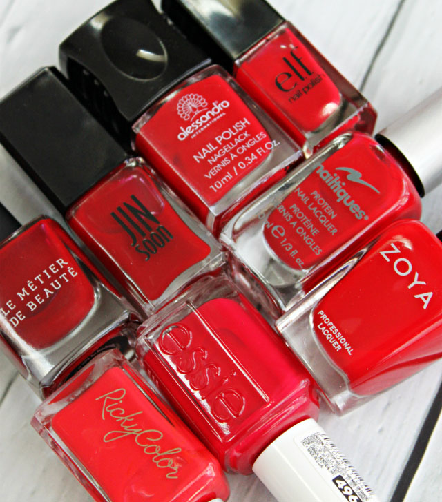Favorite red lipsticks, nail polish, chapstick, and more!