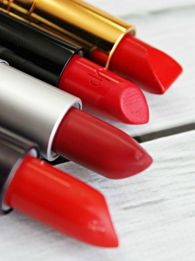 Favorite red lipsticks, nail polish, chapstick, and more!