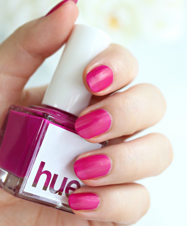 SquareHue July 2015 Review & Swatches: We received three nail polishes inspired by the 60s - a matte neon yellow, matte neon fuchsia, and a blue-purple duochrome >> https://glamorable.com | via @glamorable