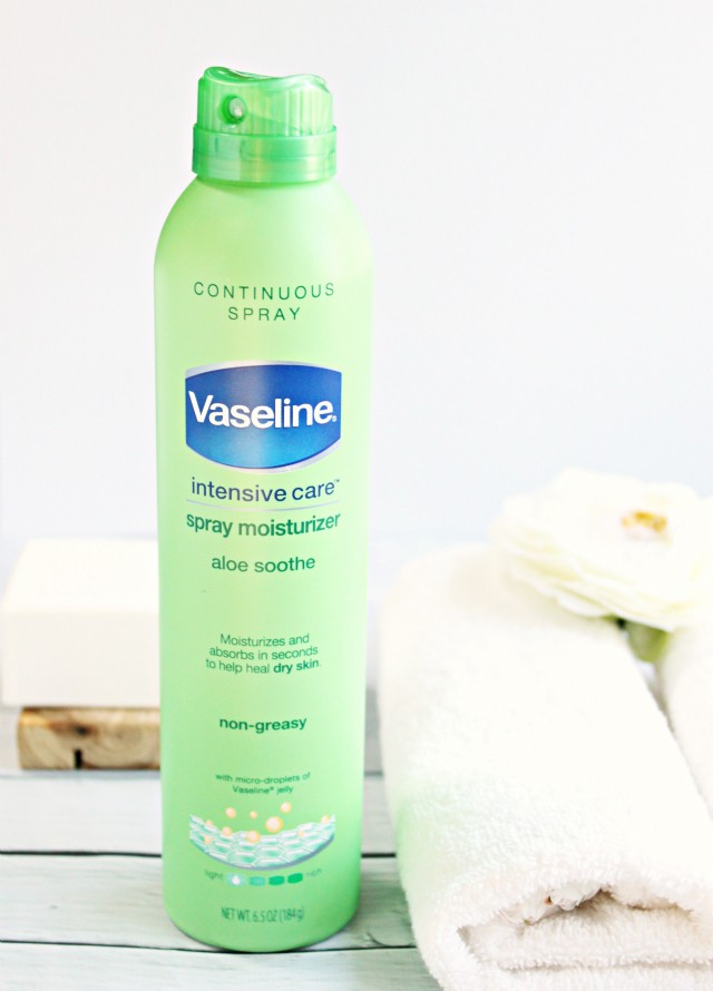 Discover the new way of applying body lotion: Vaseline Intensive Care Aloe Soothe Spray Moisturizer with micro-droplets of Vaseline Jelly and aloe vera. >> https://glamorable.com | via @glamorable