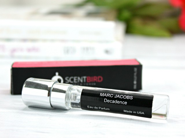 Scentbird Review - Marc Jacobs Decadence. Read more at >> www.glamorable.com | via @glamorable