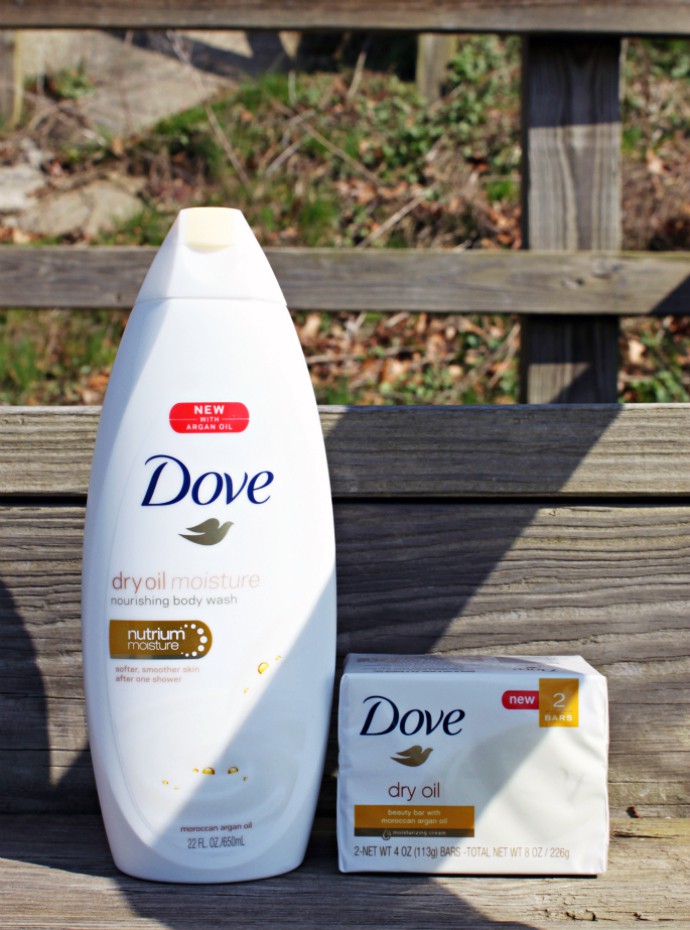 Dove Dry Oil Beauty Bar and Dove Dry Oil Moisture Body Wash