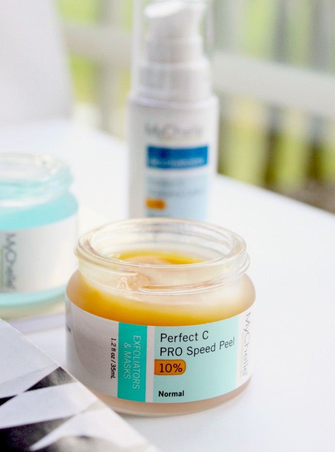 MyChelle Skincare Review: Perfect C PRO Speed Peel, Perfect C Radiance Lotion, and Bio-Firm Hydrogel Concentrate