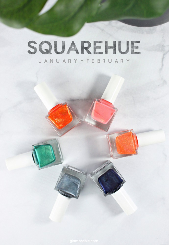 SquareHue January + February 2017 & Polishing Short Nails