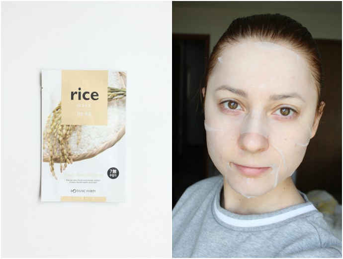 1 Day 1 Mask Skincare Challenge - Korean beauty trend | Is It Worth It? Botanic Farm Natural Energy Mask Sheet Rice Mask