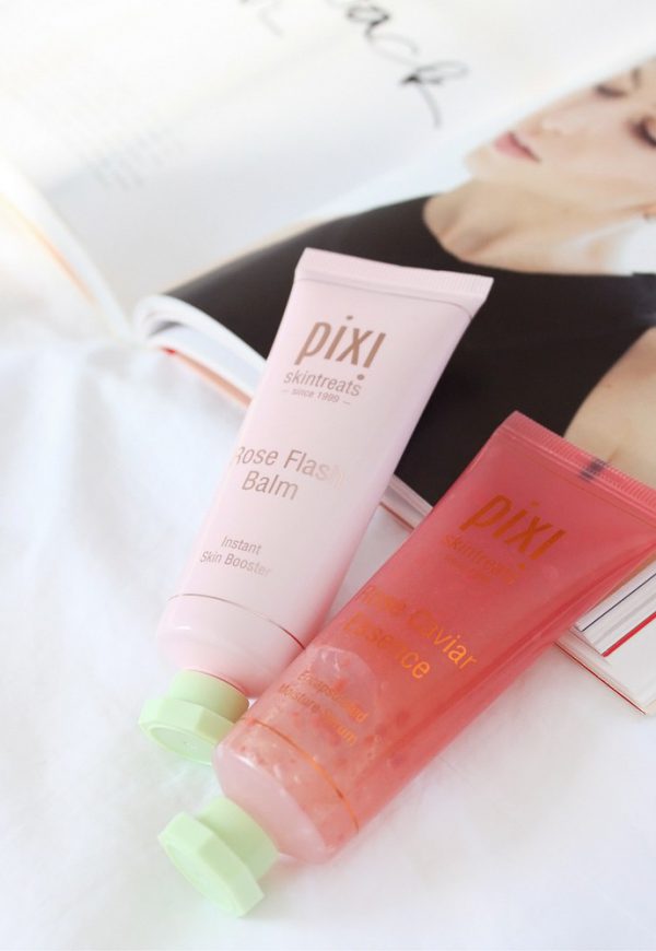 PIXI Rose Caviar Essence and Rose Flash Balm Review Glamorable