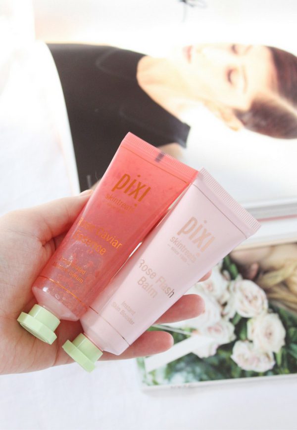 PIXI Rose Caviar Essence and Rose Flash Balm Review Glamorable
