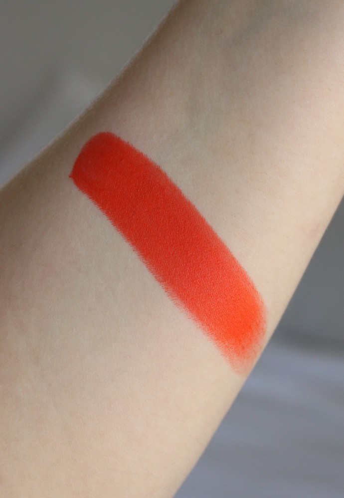 Best Cheap Orange Lipstick - e.l.f. Moisturizing Lipstick in Orange Dream Swatch & review - Drugstore Beauty | via @glamorable #elfcosmetics #bbloggers #orangelipstick #makeup
