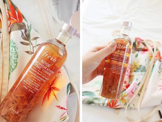 Fresh Rose Deep Hydration Facial Toner and Cream Review - beauty products for dehydrated skin | via @glamorable #bbloggers #skincare #beauty #sephora