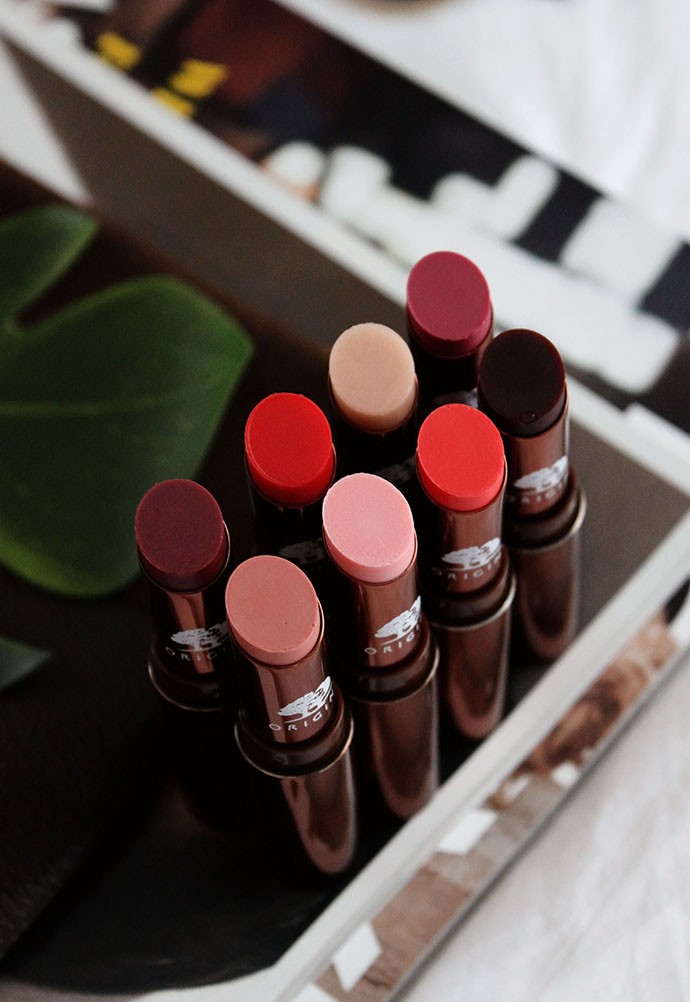 Origins Blooming Bold Lipstick & Sheer Lip Balm (swatches, review) - Glamorable