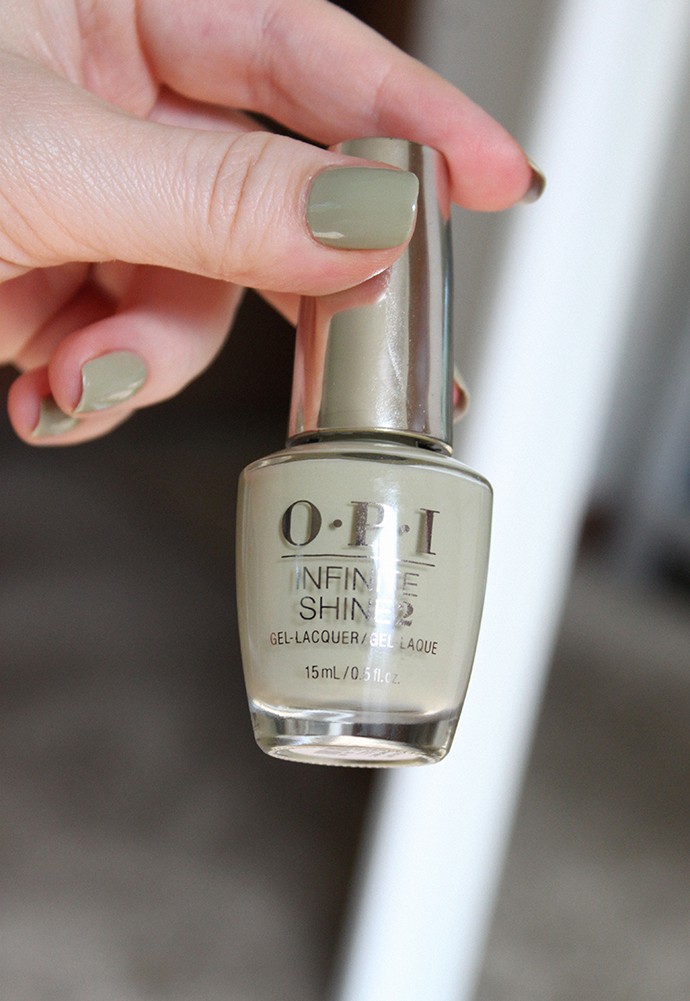 OPI Infinite Shine This Isn't Greenland from Iceland Collection 2017 - olive creme nail polish swatch, review
