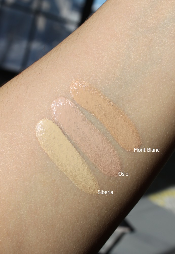 NARS Light Reflecting Foundation Review & Swatches of Siberia, Oslo, Mont Blanc on fair/light skin tone