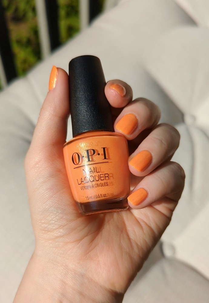 OPI Power of Hue Summer 2022 Collection Infinite Shine Mango for It Swatch Review