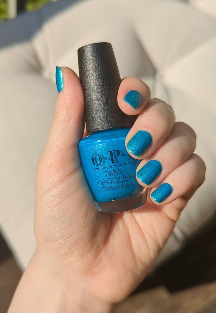 OPI Power of Hue Summer 2022 Collection Infinite Shine Feel Bluetiful  Swatch Review